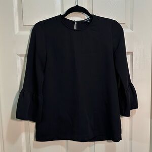 Women’s Madewell Bell Sleeve Blouse Black Size XS